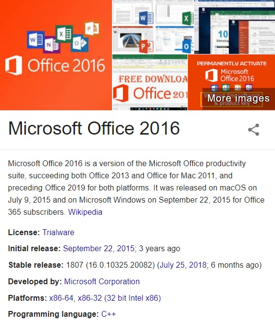 latest update office for mac 2016